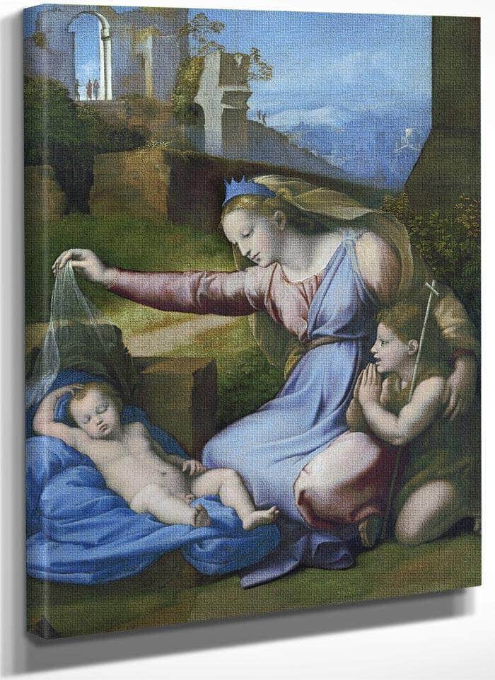 The Madonna Of The Blue Diadem By Raphael Fine Art Print