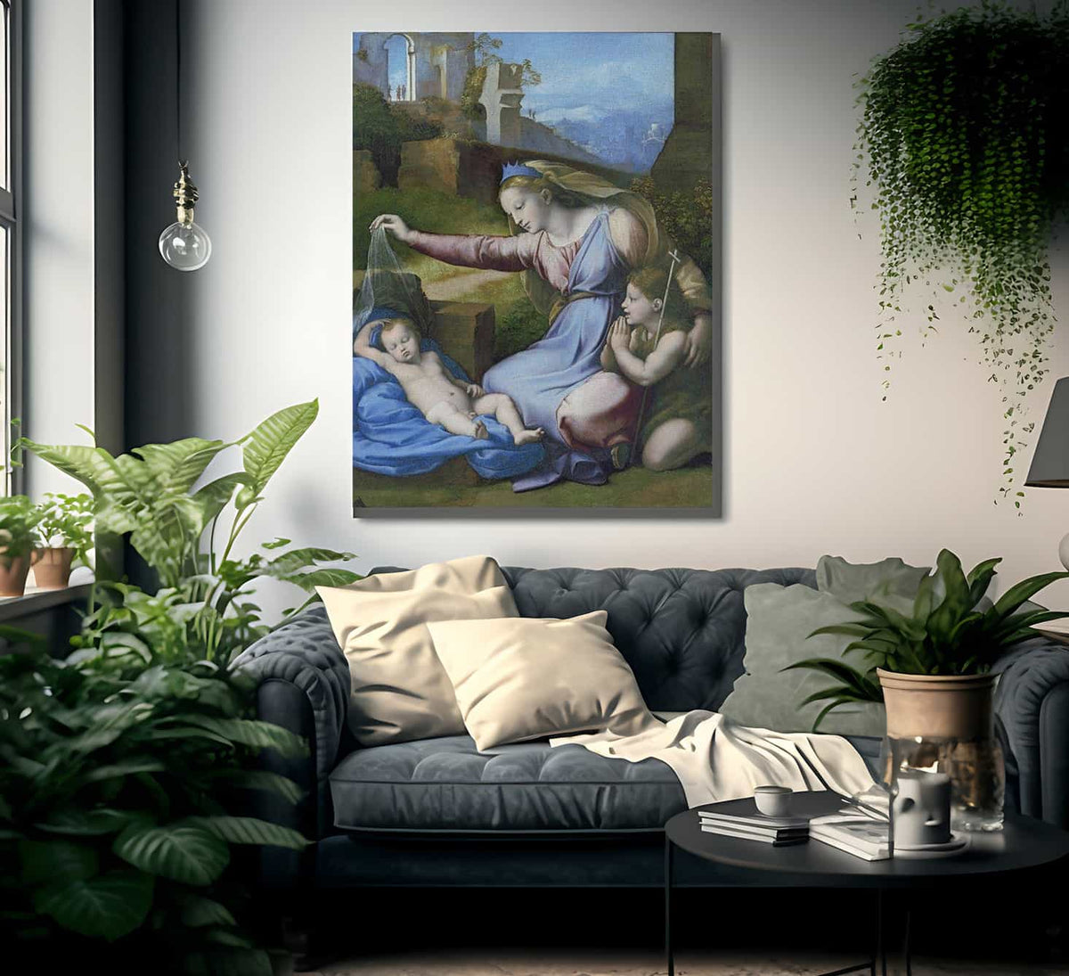 The Madonna Of The Blue Diadem By Raphael Fine Art Print