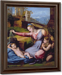 The Madonna Of The Blue Diadem Or The Madonna Of The Veil By Raphael Fine Art Print