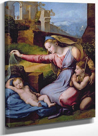 The Madonna Of The Blue Diadem Or The Madonna Of The Veil By Raphael Fine Art Print