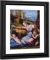 The Madonna Of The Blue Diadem Or The Madonna Of The Veil By Raphael Fine Art Print