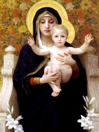 The Madonna Of The Lilies 1899 By William Adolphe Bouguereau Fine Art Print