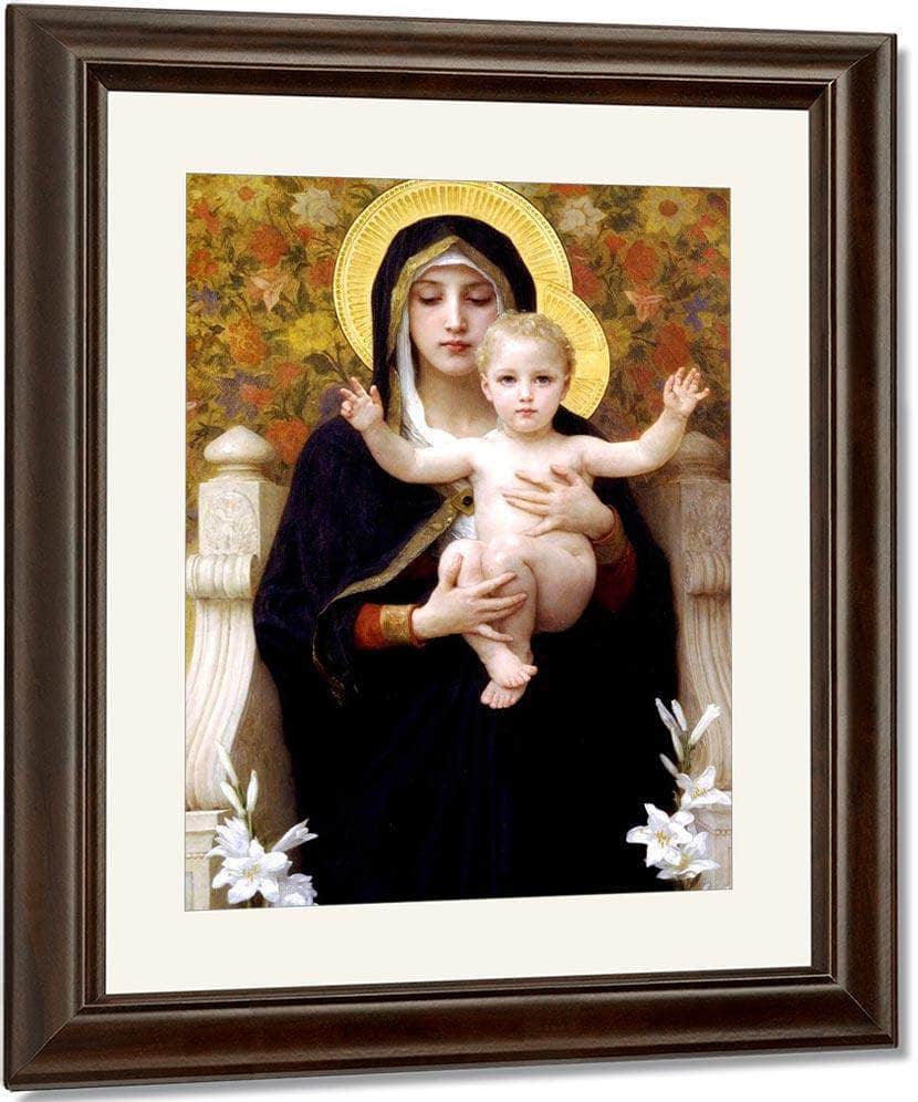 The Madonna Of The Lilies 1899 By William Adolphe Bouguereau Fine Art Print