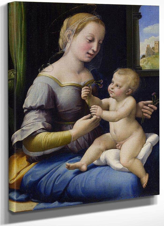 The Madonna Of The Pinks ('La Madonna Dei Garofani') By Raphael Fine Art Print