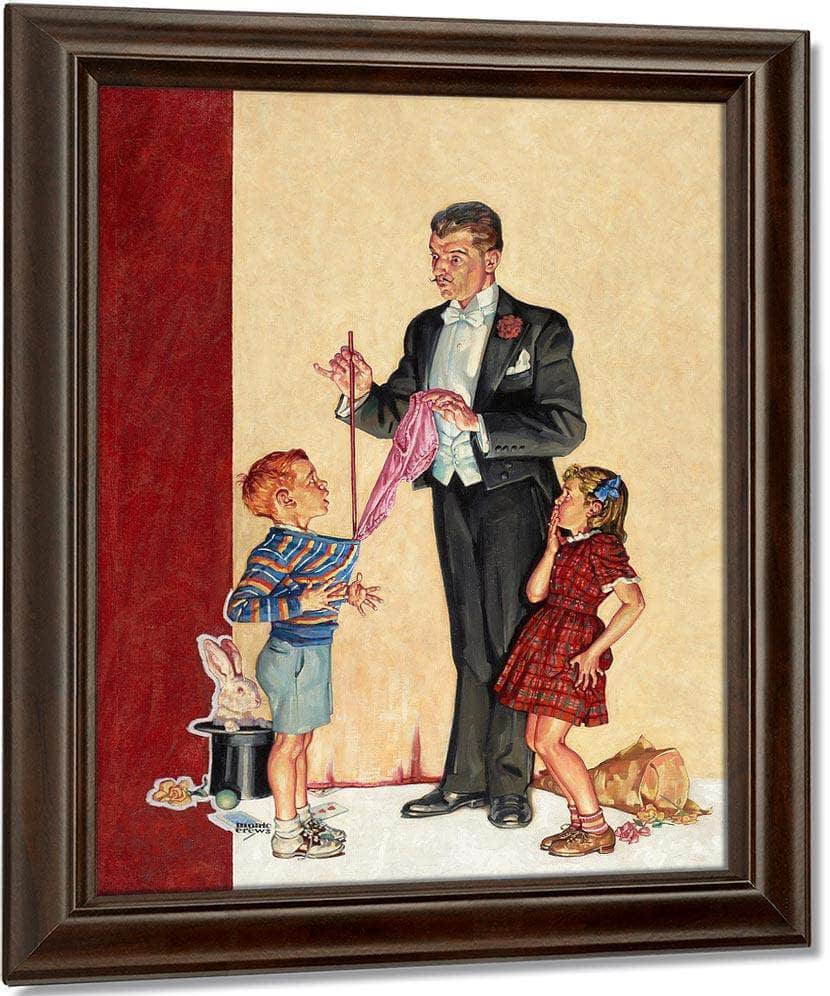 The Magician Liberty Magazine Cover February 25 1939 By Monte Crews Fine Art Print