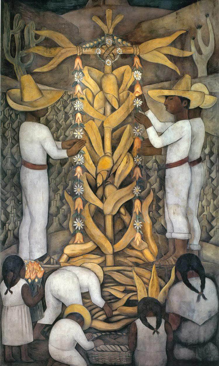 The Maize Festival By Diego Rivera Fine Art Print