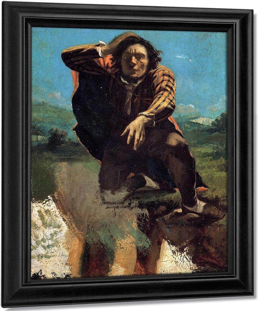 The Man Made Mad With Fear By Gustave Courbet Fine Art Print