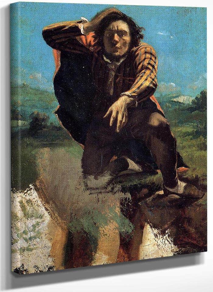The Man Made Mad With Fear By Gustave Courbet Fine Art Print