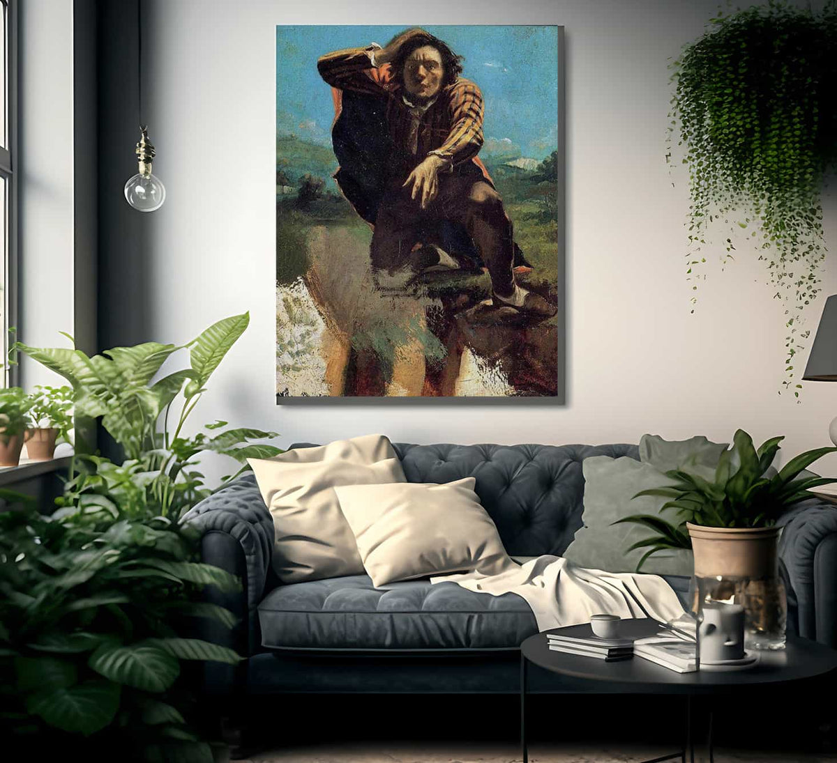The Man Made Mad With Fear By Gustave Courbet Fine Art Print
