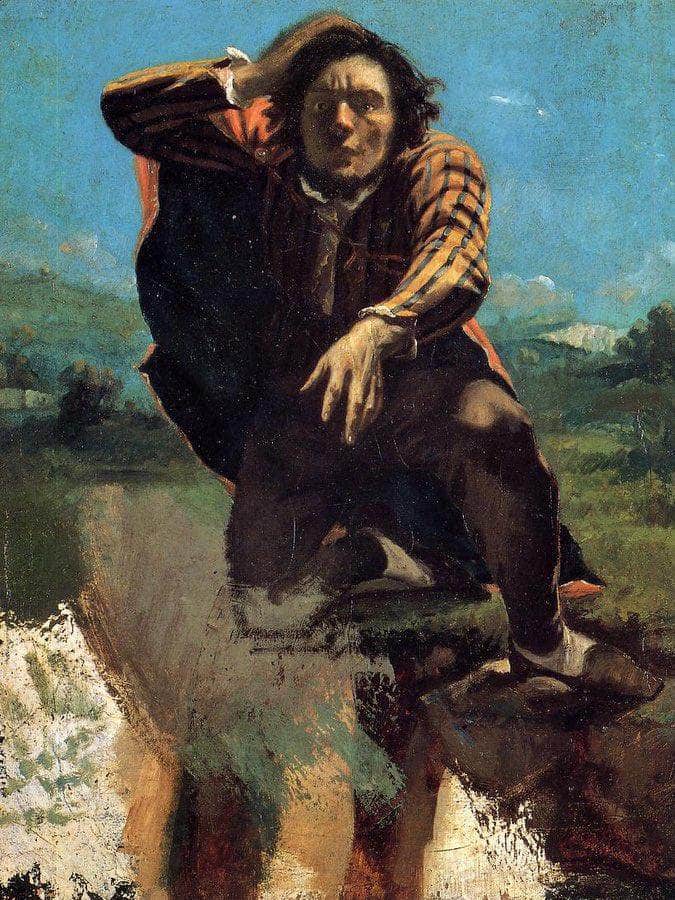 The Man Made Mad With Fear By Gustave Courbet Fine Art Print