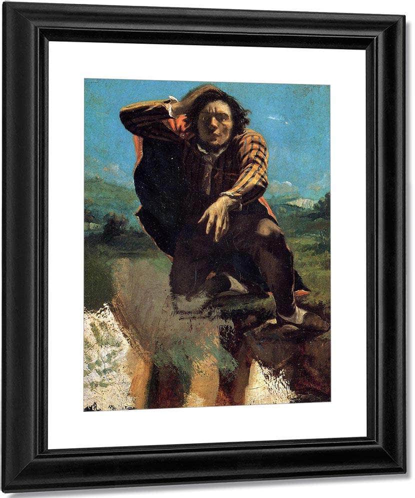 The Man Made Mad With Fear By Gustave Courbet Fine Art Print