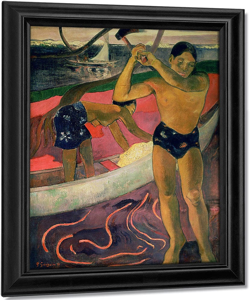 The Man With An Axe By Eugene Henri Paul Gauguin Fine Art Print