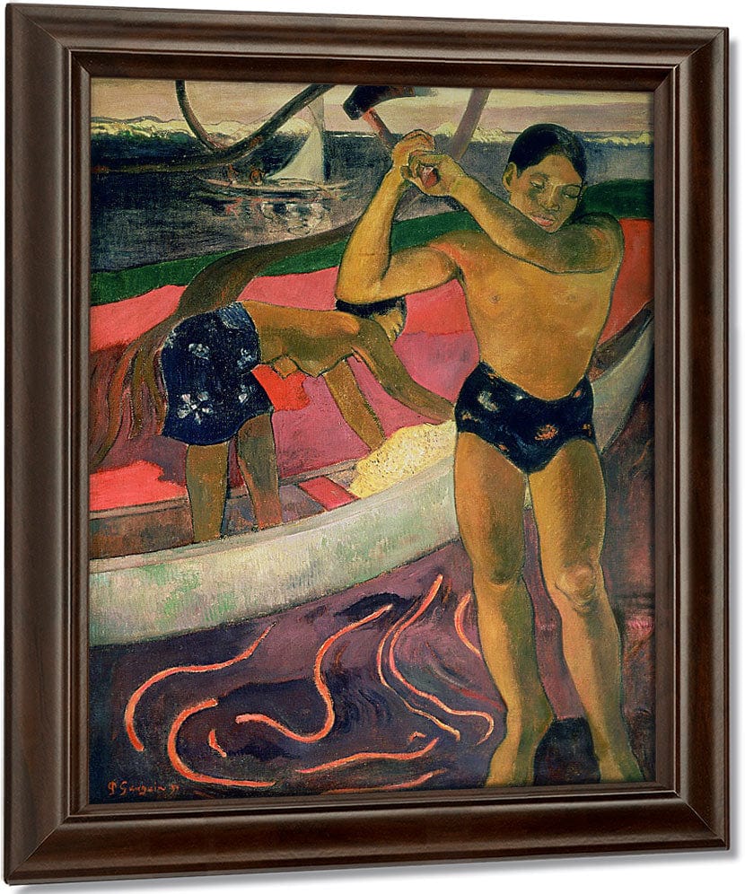 The Man With An Axe By Eugene Henri Paul Gauguin Fine Art Print