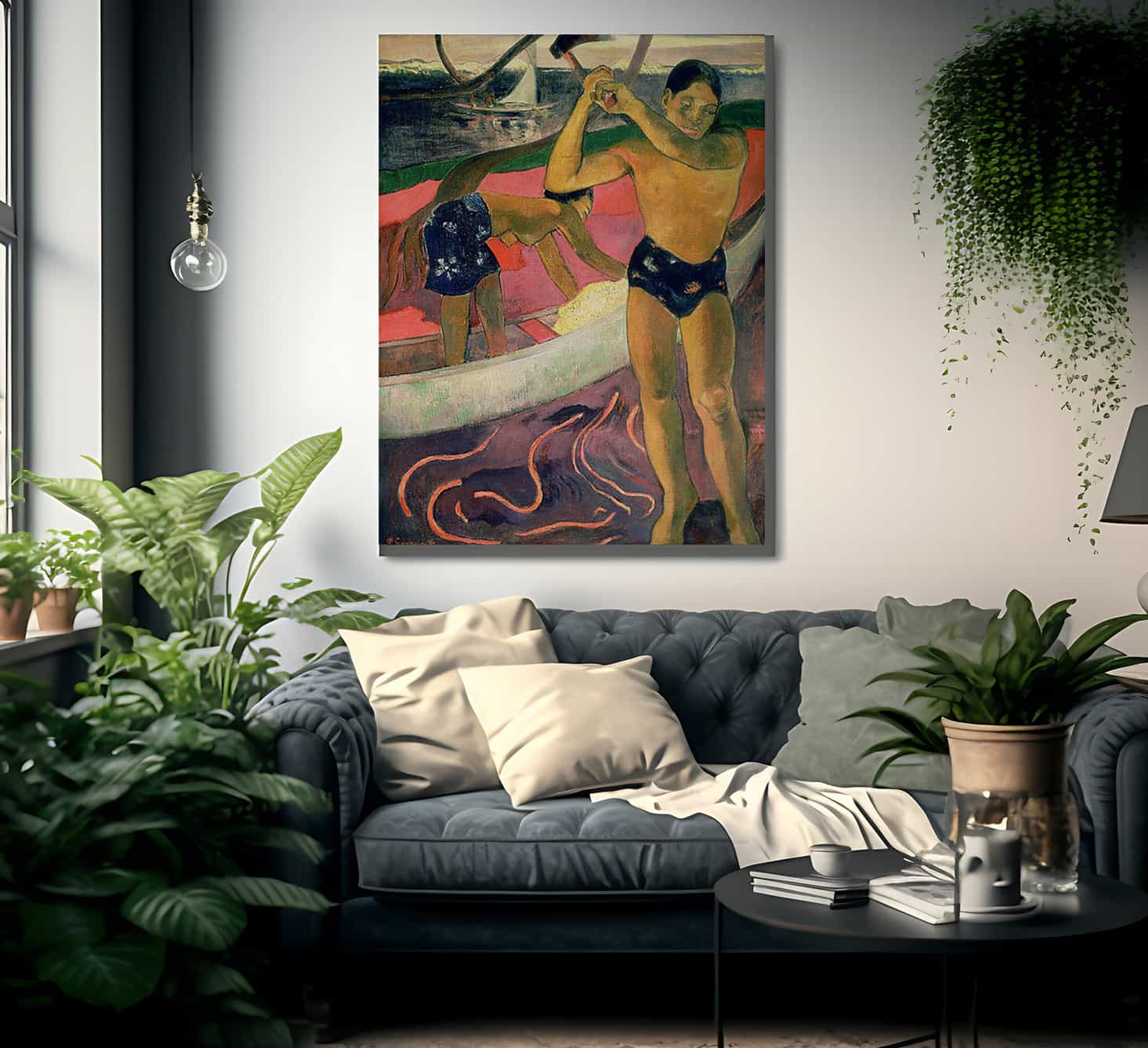 The Man With An Axe By Eugene Henri Paul Gauguin Fine Art Print