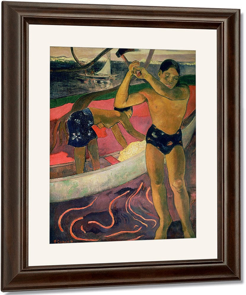 The Man With An Axe By Eugene Henri Paul Gauguin Fine Art Print