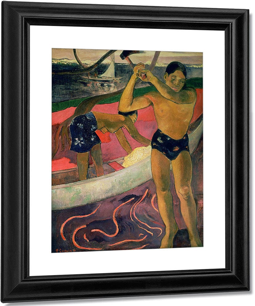The Man With An Axe By Eugene Henri Paul Gauguin Fine Art Print