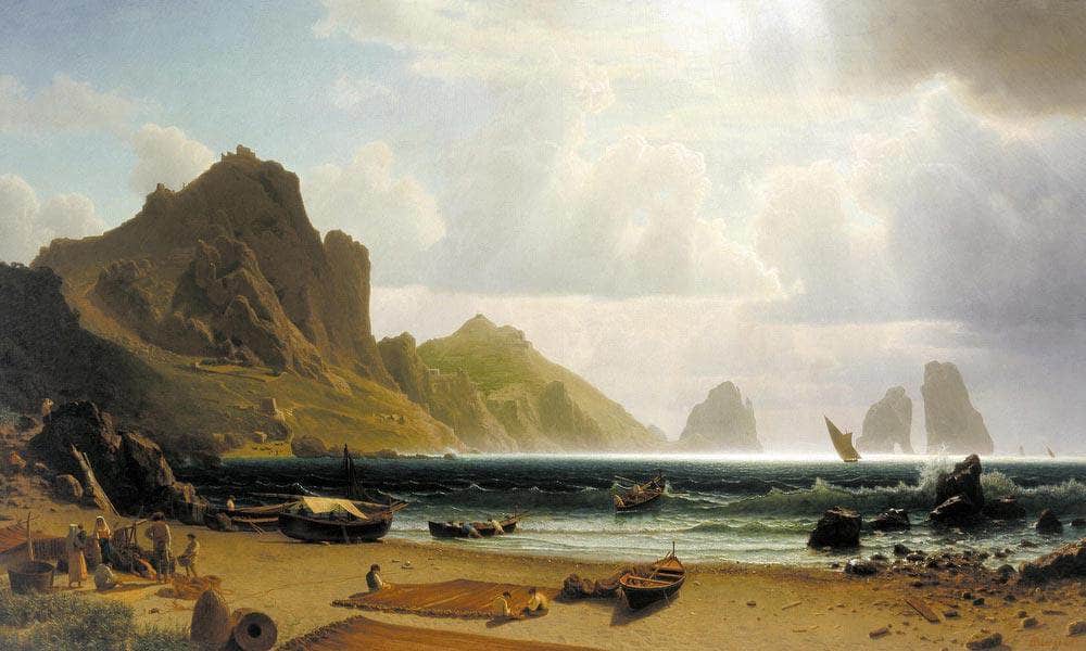 The Marina Picola By Albert Bierstadt Fine Art Print