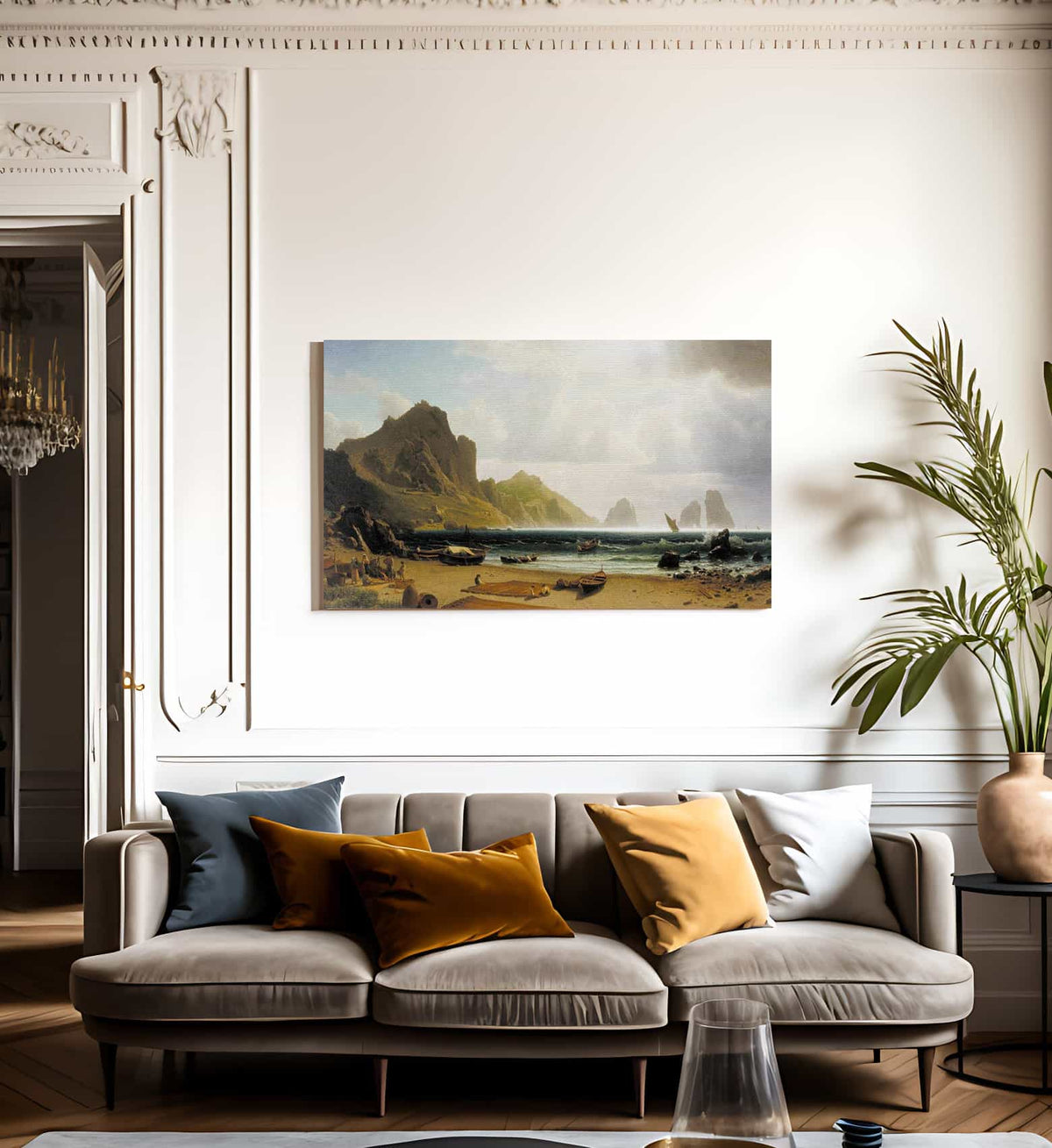 The Marina Picola By Albert Bierstadt Fine Art Print