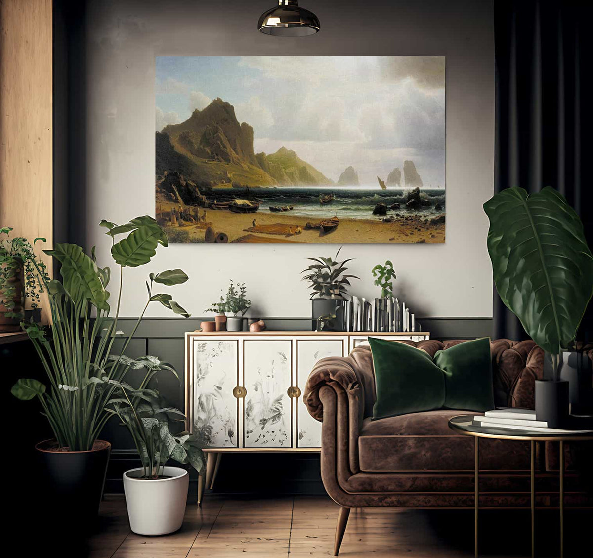 The Marina Picola By Albert Bierstadt Fine Art Print