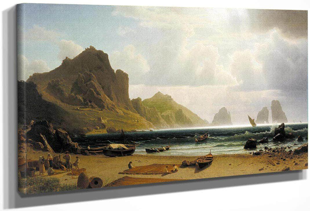 The Marina Picola By Albert Bierstadt Fine Art Print