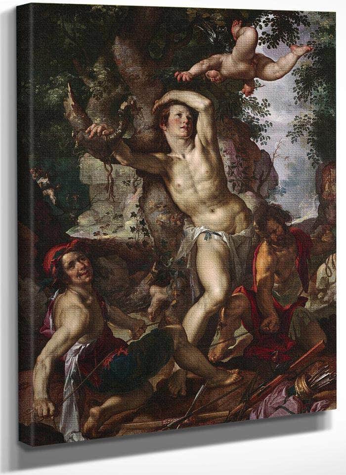 The Martyrdom Of Saint Sebastian By Joachim Wtewael Fine Art Print