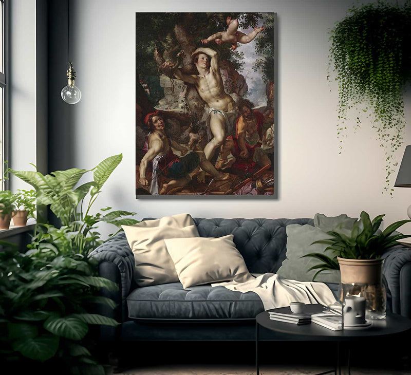 The Martyrdom Of Saint Sebastian By Joachim Wtewael Fine Art Print