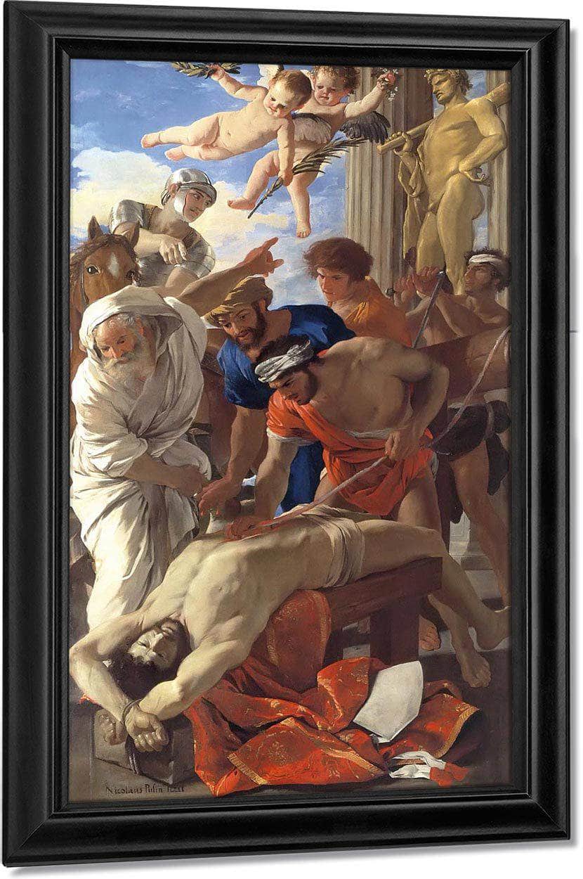 The Martyrdom Of St Eramus By Nicholas Poussin Fine Art Print