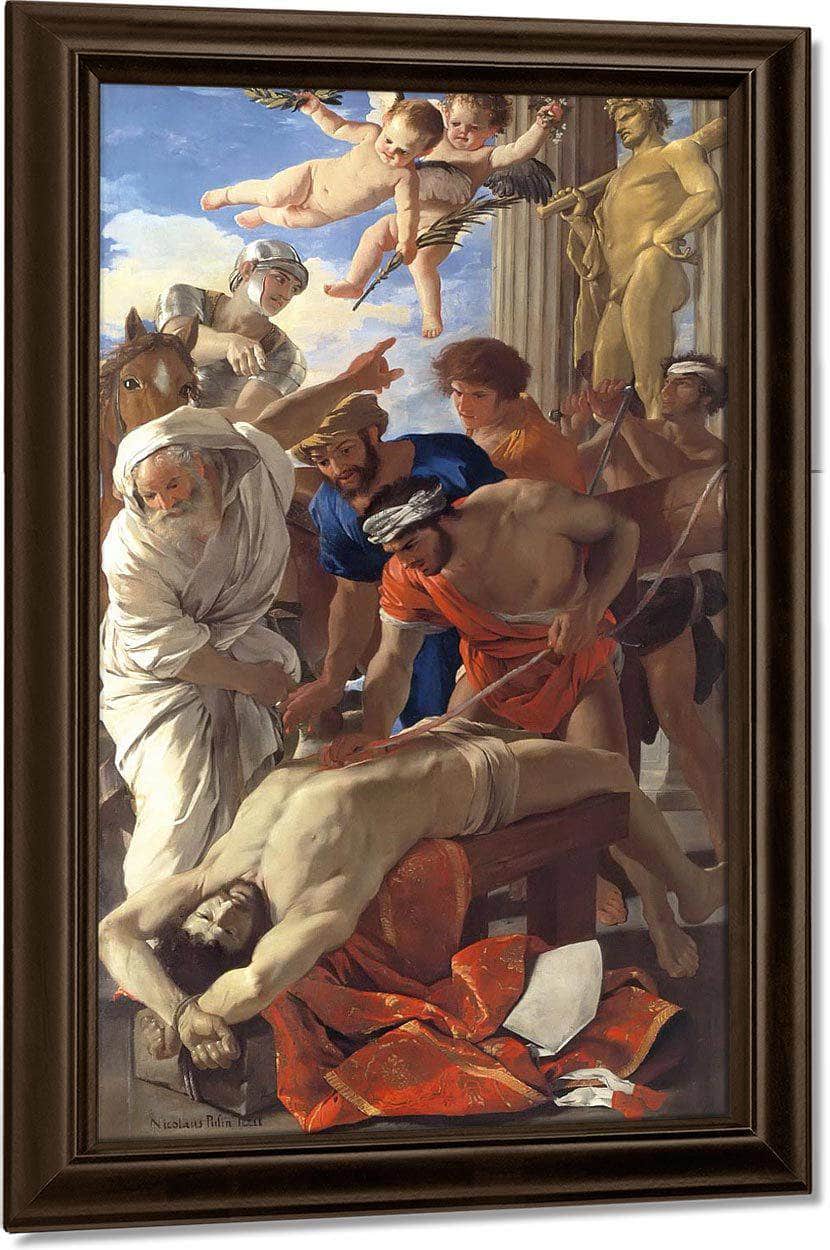 The Martyrdom Of St Eramus By Nicholas Poussin Fine Art Print