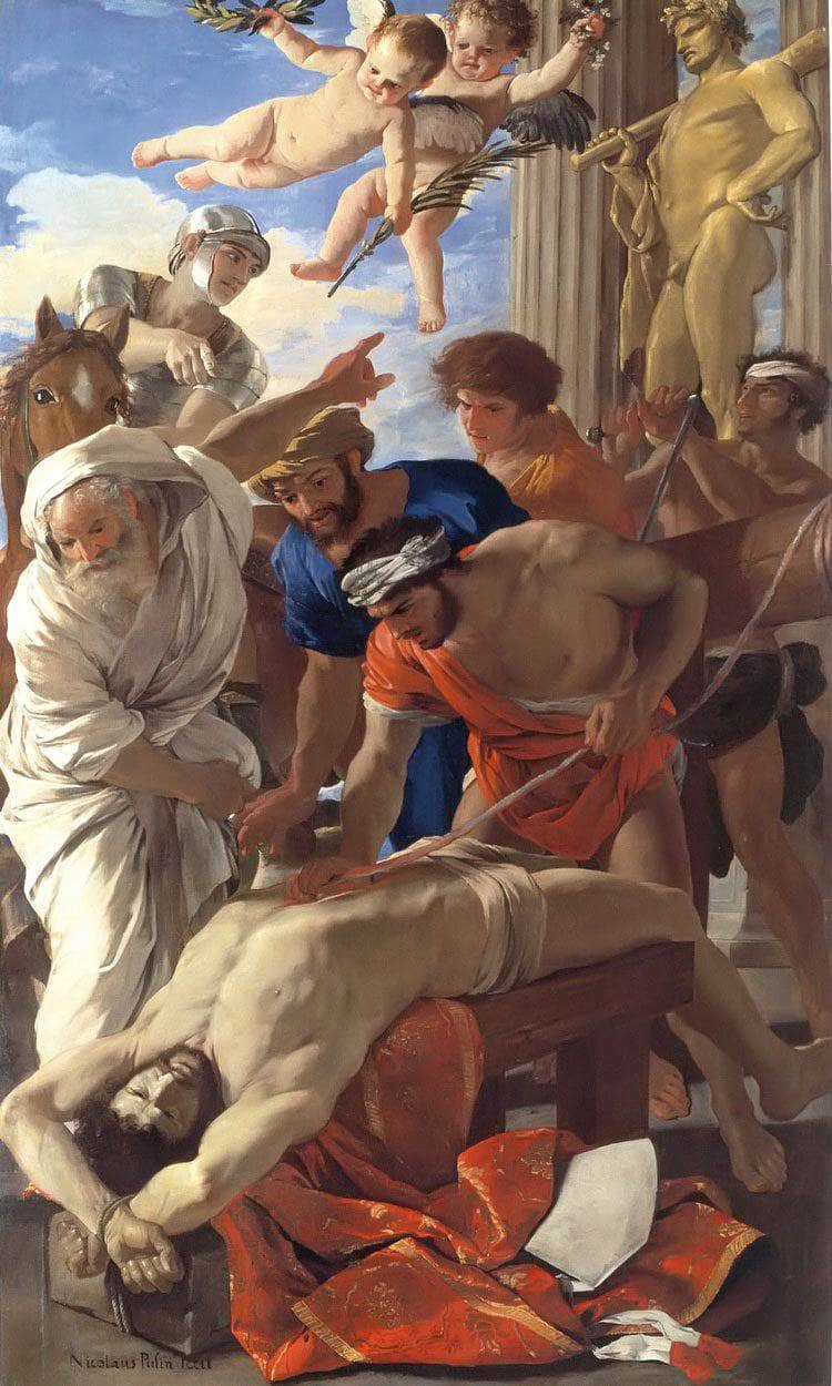The Martyrdom Of St Eramus By Nicholas Poussin Fine Art Print