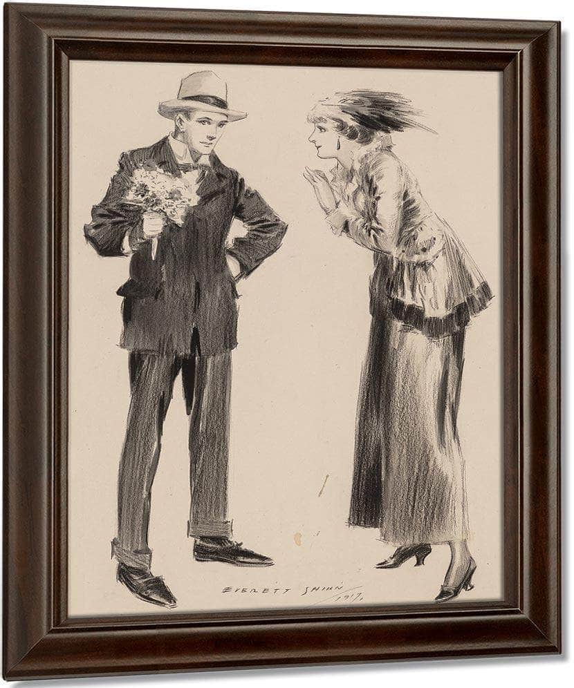 The Measure Of A Man Everybodys Magazine Interior Illustration 1917 By Everett Shinn Fine Art Print