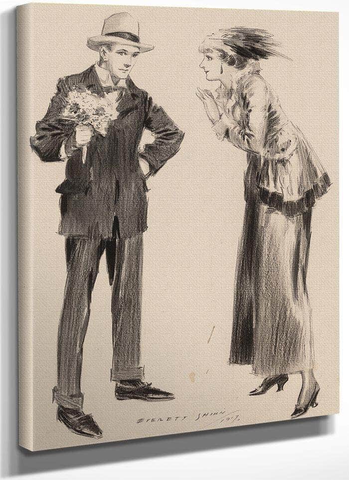 The Measure Of A Man Everybodys Magazine Interior Illustration 1917 By Everett Shinn Fine Art Print