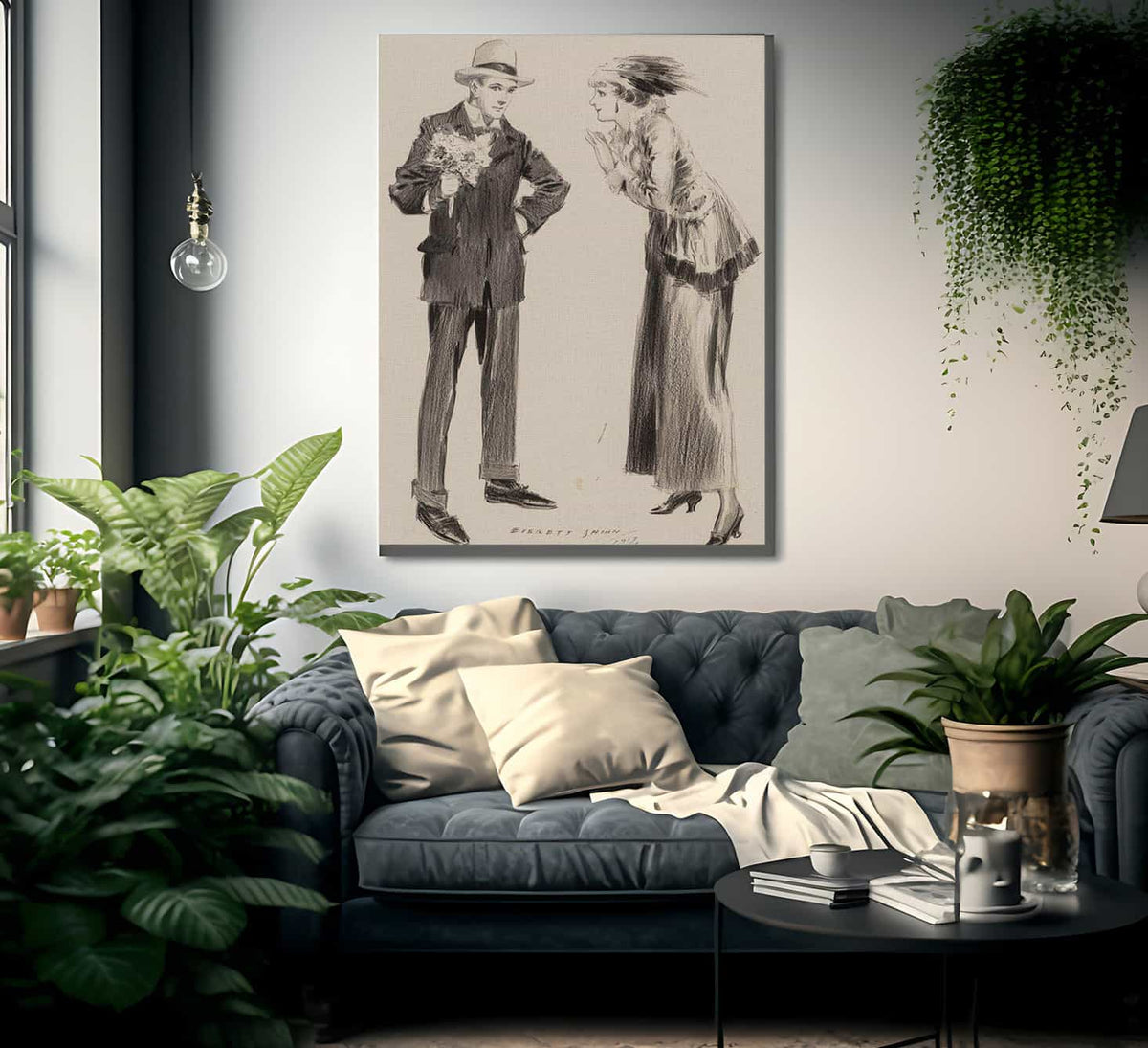 The Measure Of A Man Everybodys Magazine Interior Illustration 1917 By Everett Shinn Fine Art Print