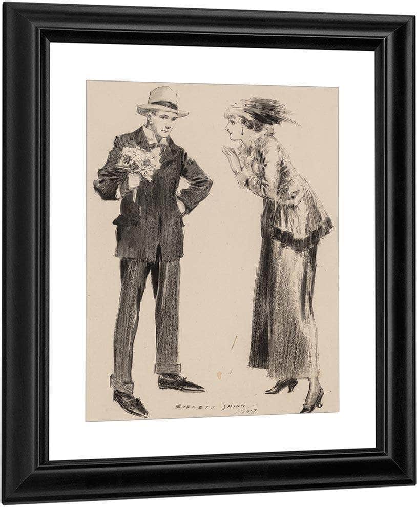 The Measure Of A Man Everybodys Magazine Interior Illustration 1917 By Everett Shinn Fine Art Print