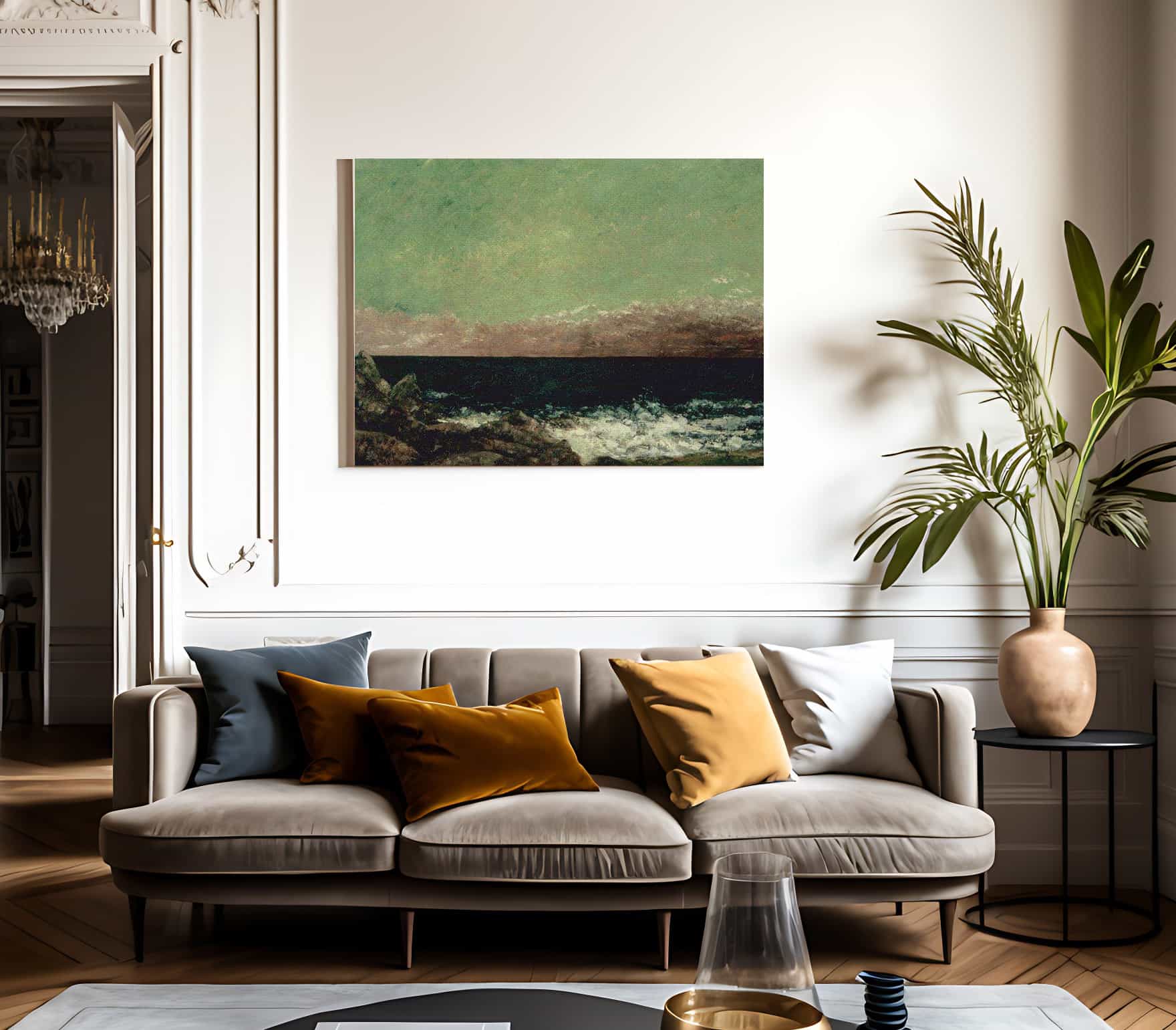 The Mediterranean By Gusave Courbet Fine Art Print