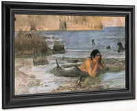 The Merman By John Waterhouse Fine Art Print
