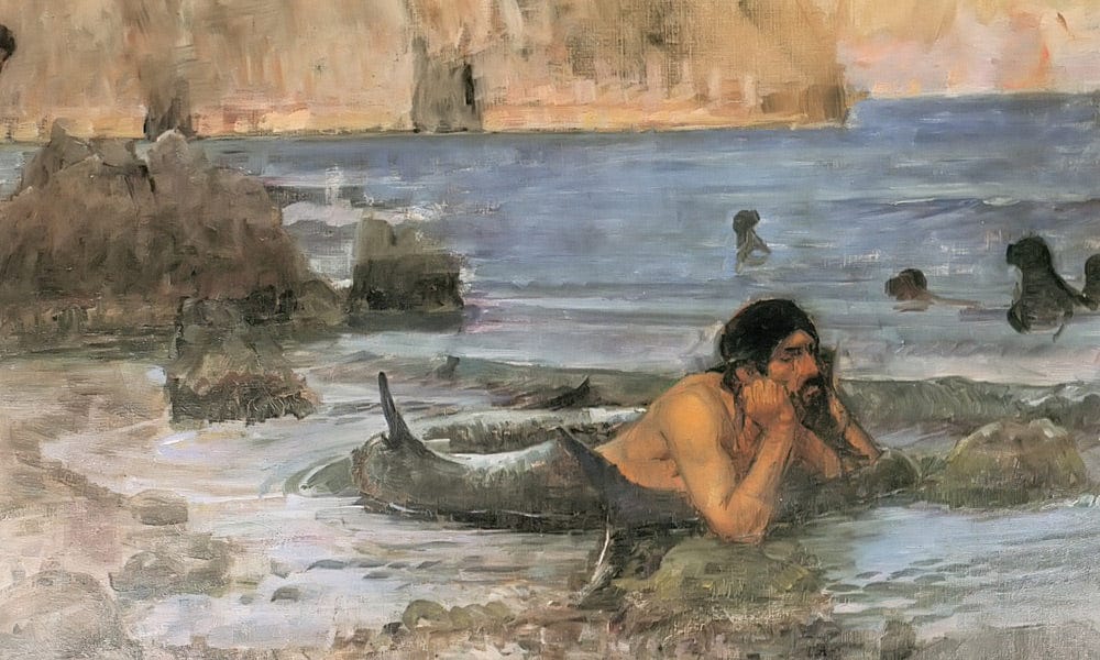 The Merman By John Waterhouse Fine Art Print