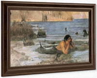 The Merman By John Waterhouse Fine Art Print