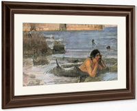 The Merman By John Waterhouse Fine Art Print