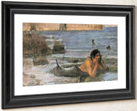 The Merman By John Waterhouse Fine Art Print