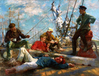 The Midday Rest Painting Henry Scott Tuke Canvas Art Fine Art Print