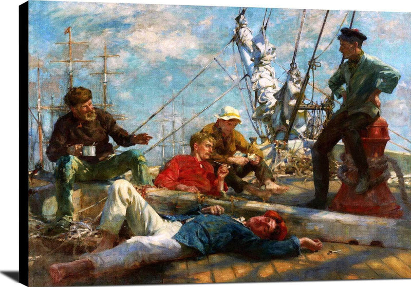 The Midday Rest Painting Henry Scott Tuke Canvas Art Fine Art Print