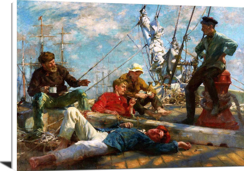 The Midday Rest Painting Henry Scott Tuke Canvas Art Fine Art Print