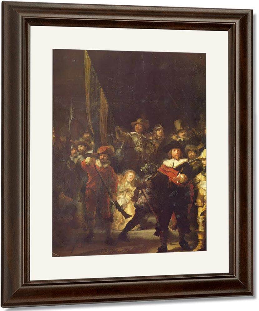 The Militia Company Of Captain Frans Banning Cocq, 1642 By Rembrandt Fine Art Print