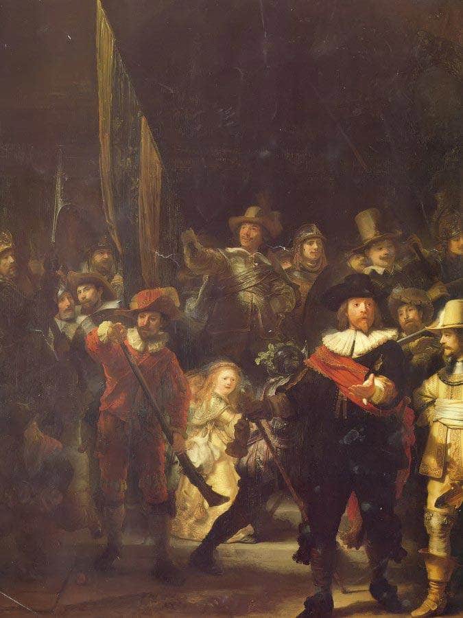 The Militia Company Of Captain Frans Banning Cocq, 1642 By Rembrandt Fine Art Print