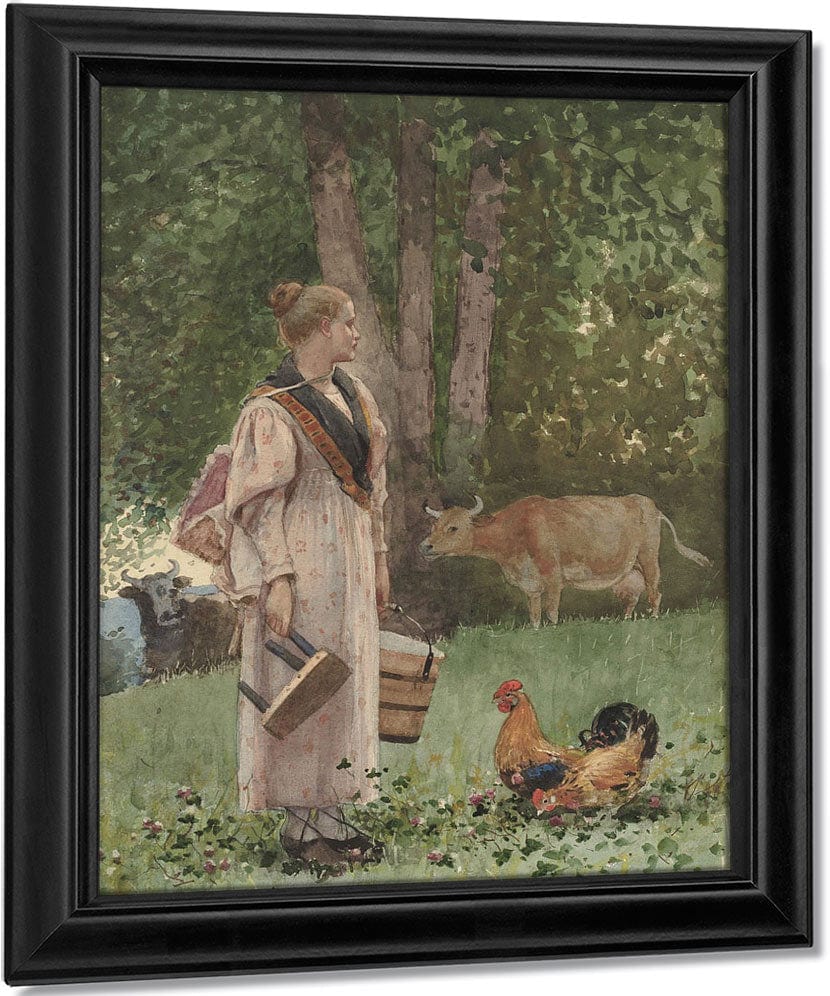 The Milk Maid By Winslow Homer Fine Art Print