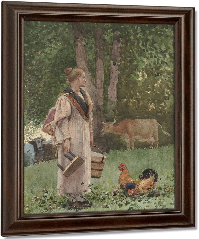 The Milk Maid By Winslow Homer Fine Art Print