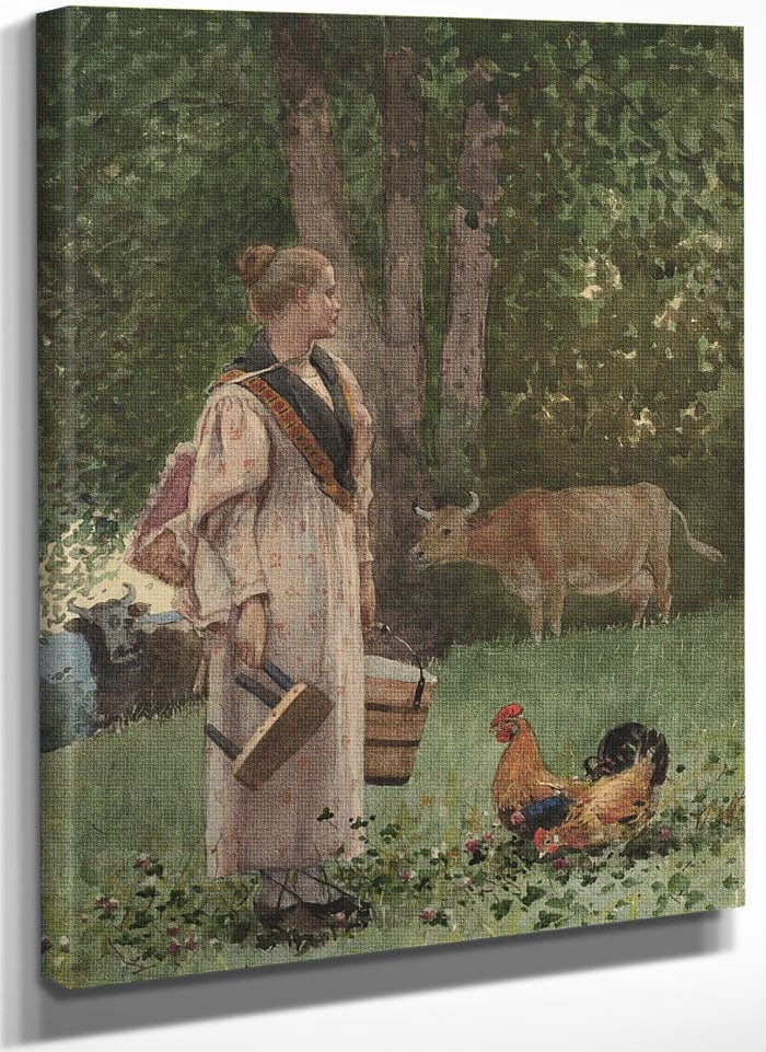 The Milk Maid By Winslow Homer Fine Art Print