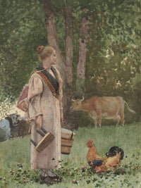 The Milk Maid By Winslow Homer Fine Art Print