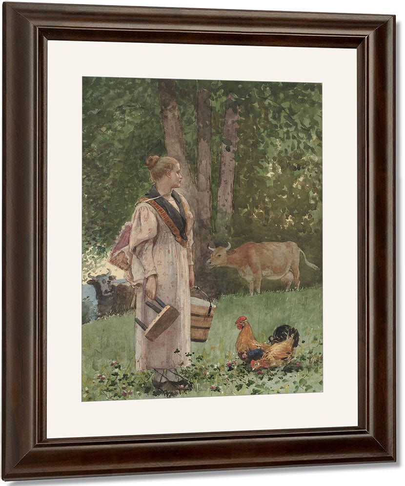 The Milk Maid By Winslow Homer Fine Art Print