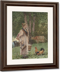 The Milk Maid By Winslow Homer Fine Art Print
